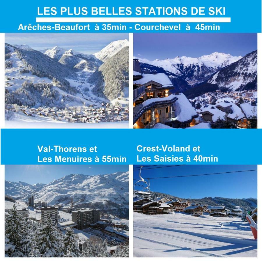 Beau Duplex 54M2, Classe 3 Etoiles Et Label "Gite De France" 5Min Centre, 15Min Gare Climatisation, Calme, 2 Chambres, Netflix Wifi, Tv 140Cms, Parking, Boite A Cles Arrivee Tardive - Gites La Tarine - Albertville Esterno foto